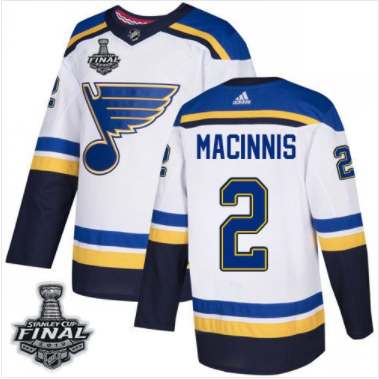 Blues #2 Al Macinnis Weiß 2019 Stanley Cup Final Stitched